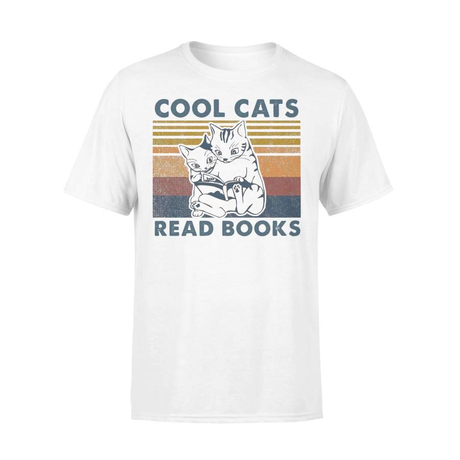 Cool Cats Read Books Vintage Retro T-shirt