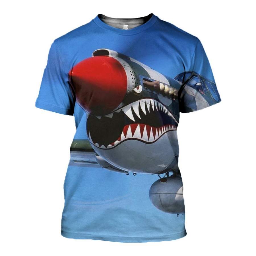 3D All Over Printed Shark Flight Tops