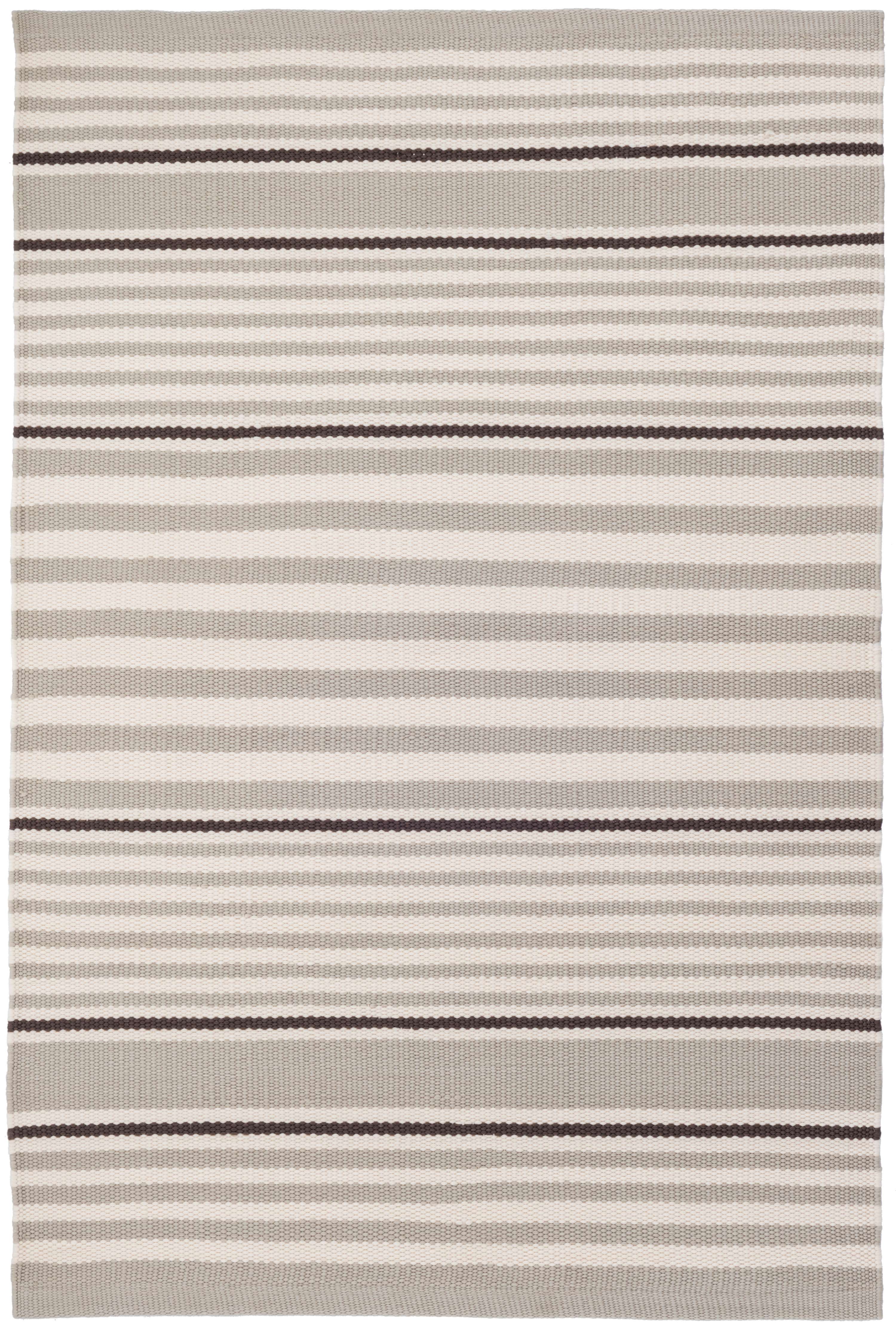 Dash & Albert Rugby Stripe Rdb178 Platinum Rug Cristelarosales Shop