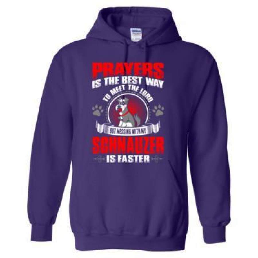 AGR Prayers Is The Best Way To Meet The Lord But Messing With My Schnauzer Is Faster – Heavy Blend™ Hooded Sweatshirt