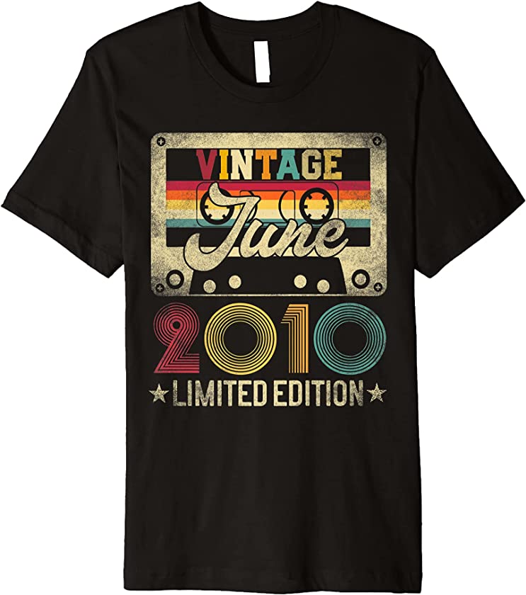 2010 June 11th Birthday 11 Years Old Limited Edition Vintage Premium T-Shirt