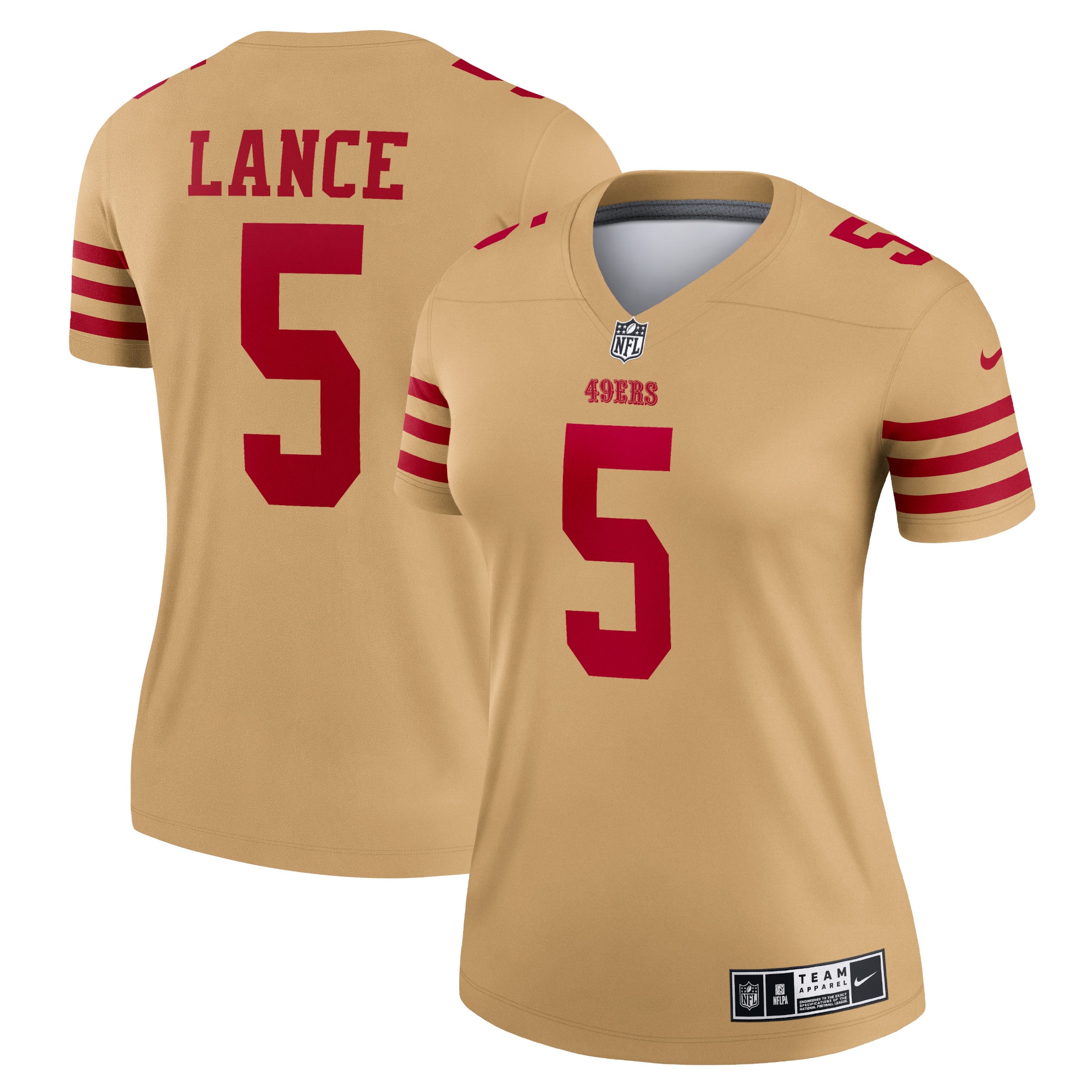 Trey Lance San Francisco 49ers Women's Team Inverted Legend Jersey – Gold