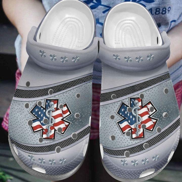 Ems Personalize Clog, Emergency Medical Services Custom Name, Text, Fashion Style For Women, Men, Kid, Print 3D Ems Life