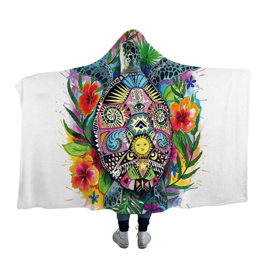 Turtle Life Hooded Blanket