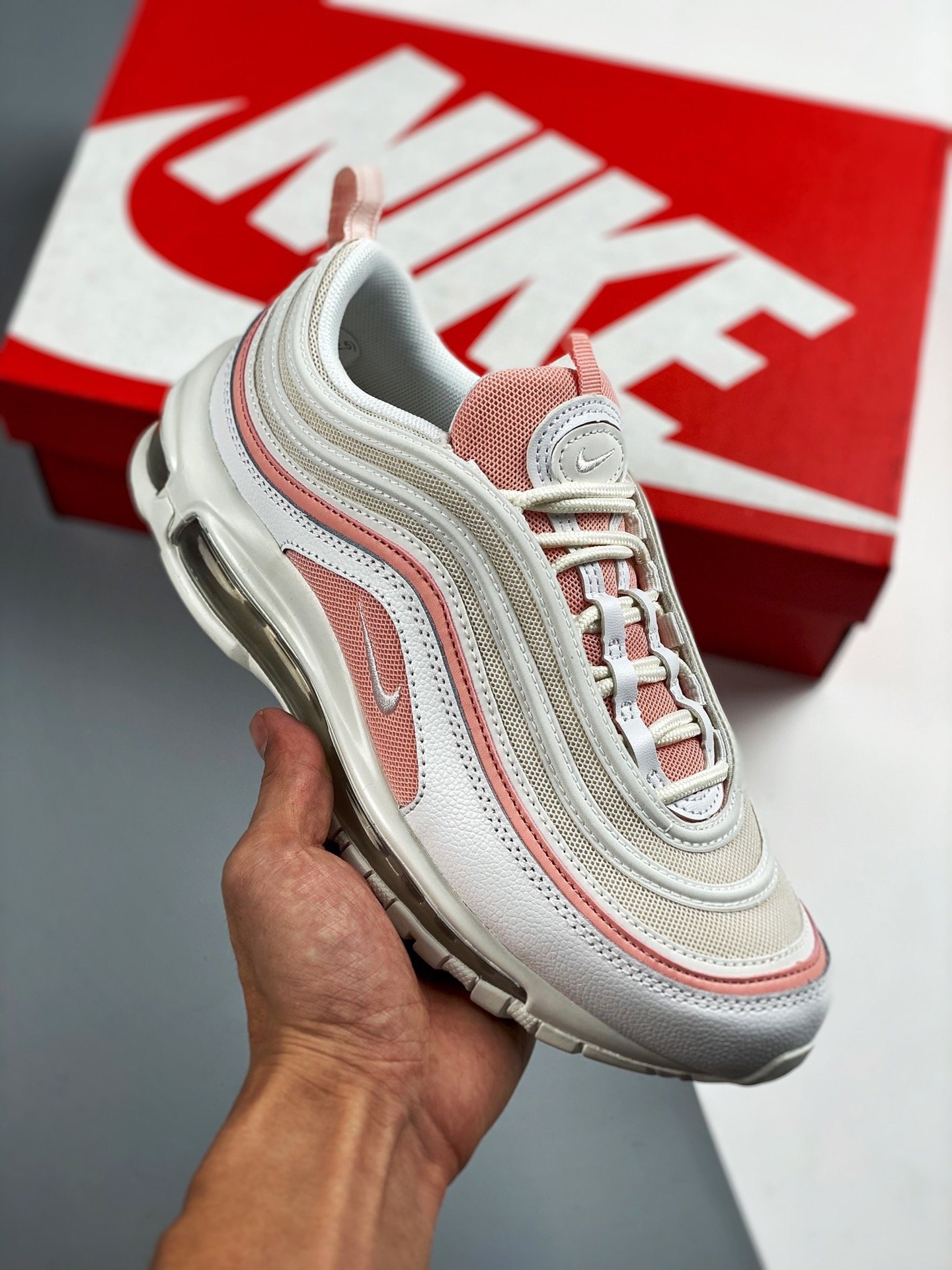 Nike Air Max 97 WhiteBleached Coral 921733-104 5339562