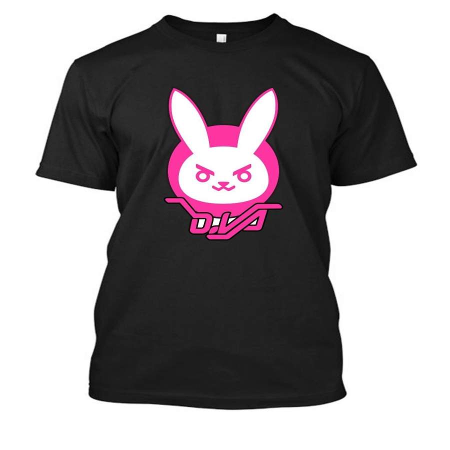 Dva D.Va Bunny Overwatch Game T Shirt Mens Fashion Casual T-shirt Round Neck Short Sleeves T Shirt Cool Tops Clothing