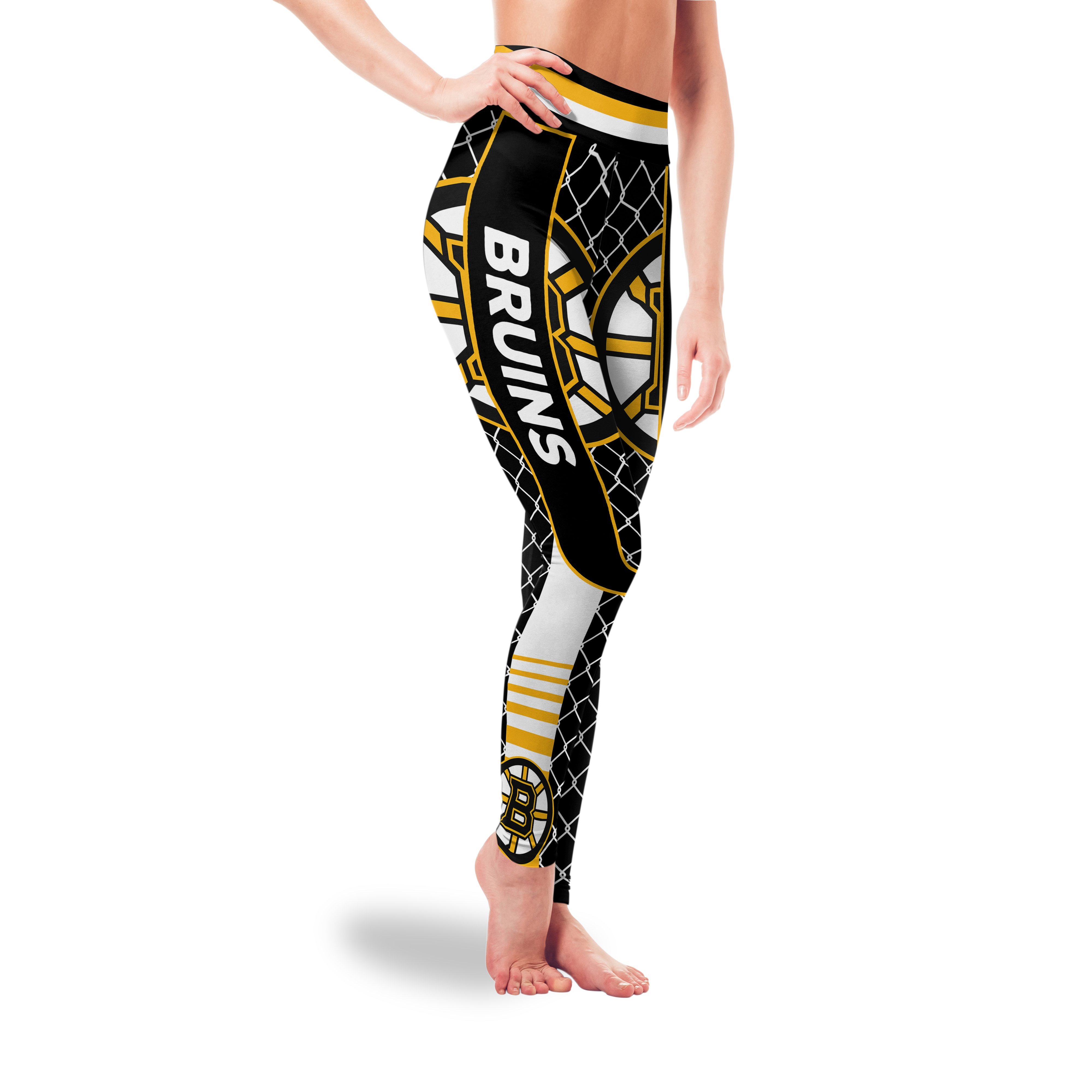 Small Line Circle Stylish Fashion Boston Bruins Leggings