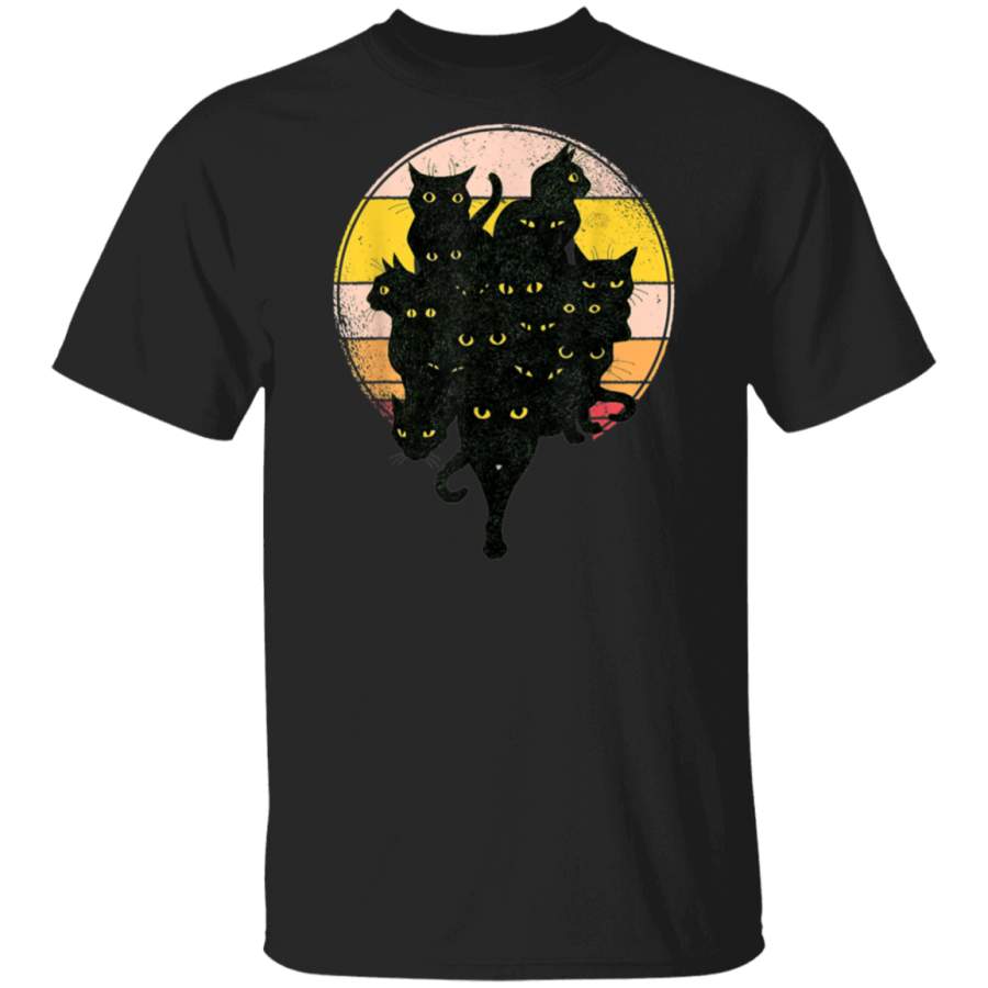 All the Black Cats Shirt. Vintage Retro Sunset Style  T-Shirt copy