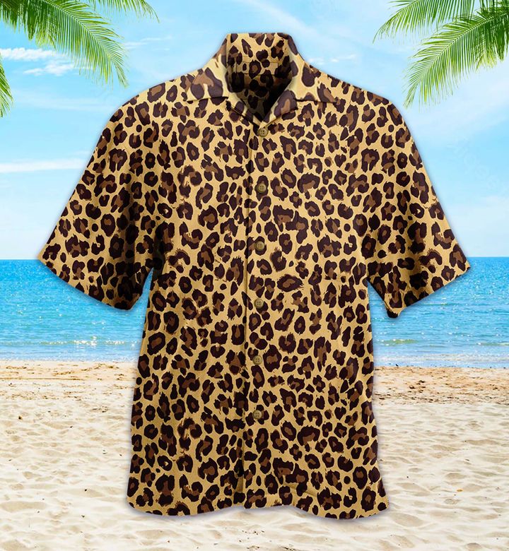 Home Cheetah Reversible Brown Hawaii Shirt Ha4382