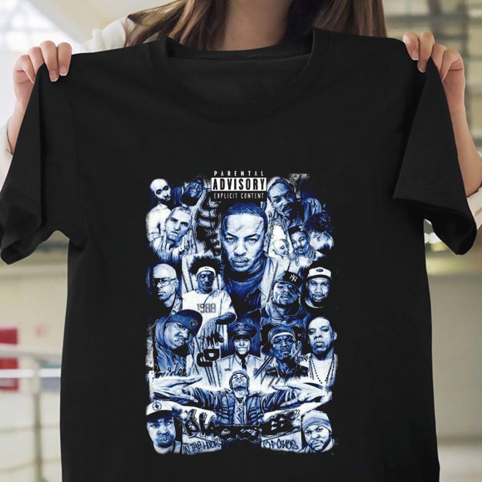 Tupac T-shirt Hip Hop Biggie S Eazy-e Nwa Eminem Dr Dre Rap Collage 2pac Shirt Biggie Shirt Eazy-e Shirt Nwa Shirt Rap Shirt