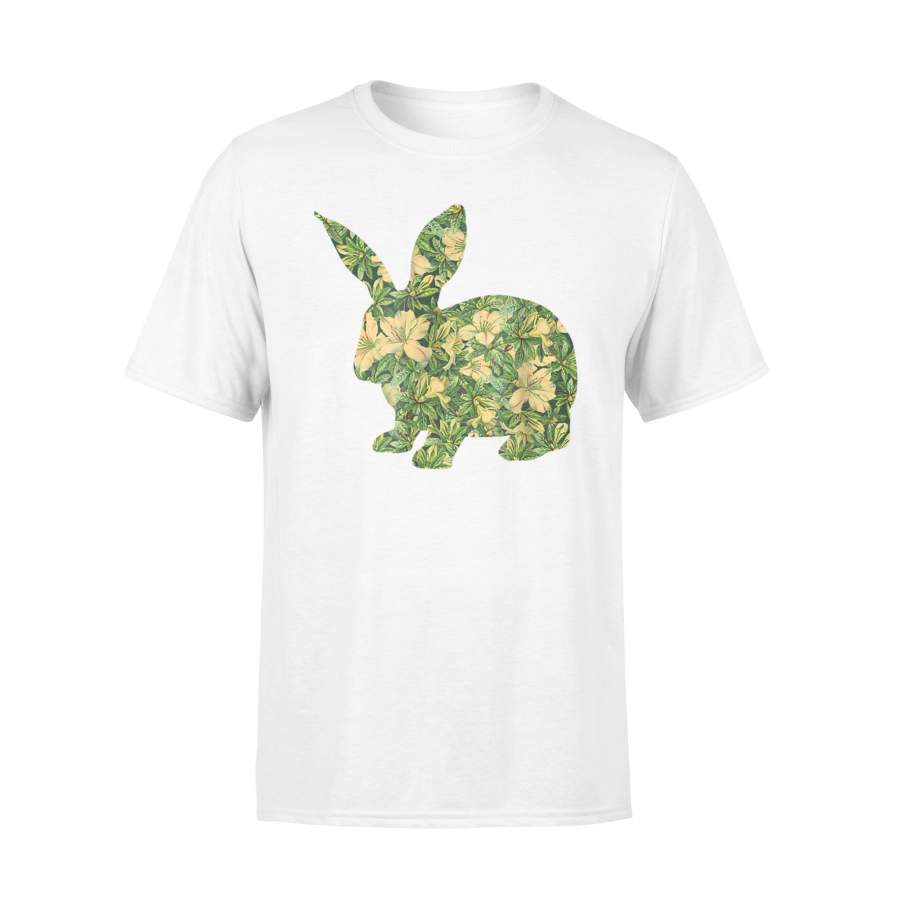 Floral Easter Bunny And Vintage Flowers Spring T Shirt