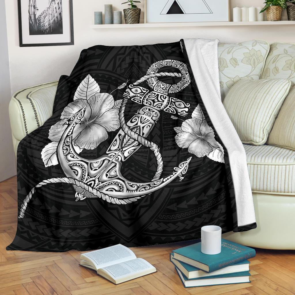 Anchor White Poly Tribal Premium Blanket – AH – J14