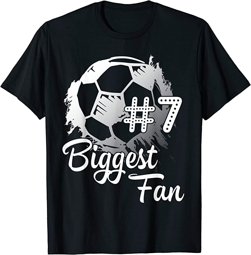 Big Soccer Ball Player No 7 Biggest Fan Happy Vintage Shirt