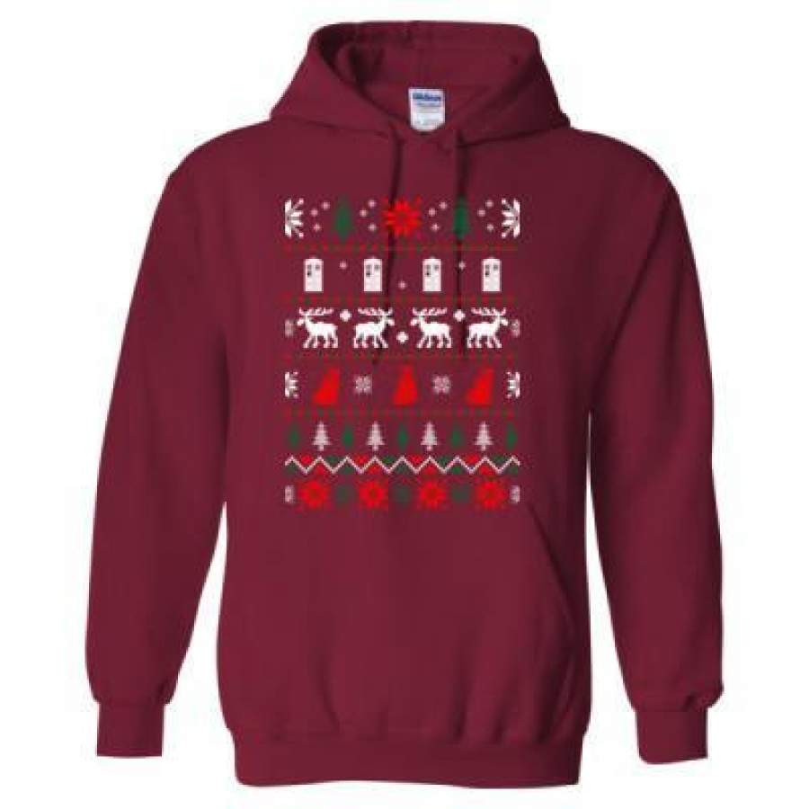 AGR Dr Who Ugly Christmas Sweater Xmas – Heavy Blend™ Hooded Sweatshirt