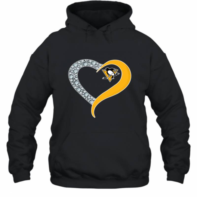 Diamond Pittsburgh Penguins Heart shirt Hoodie