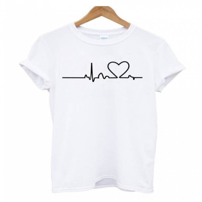 Heartbeat Love Printed T shirt