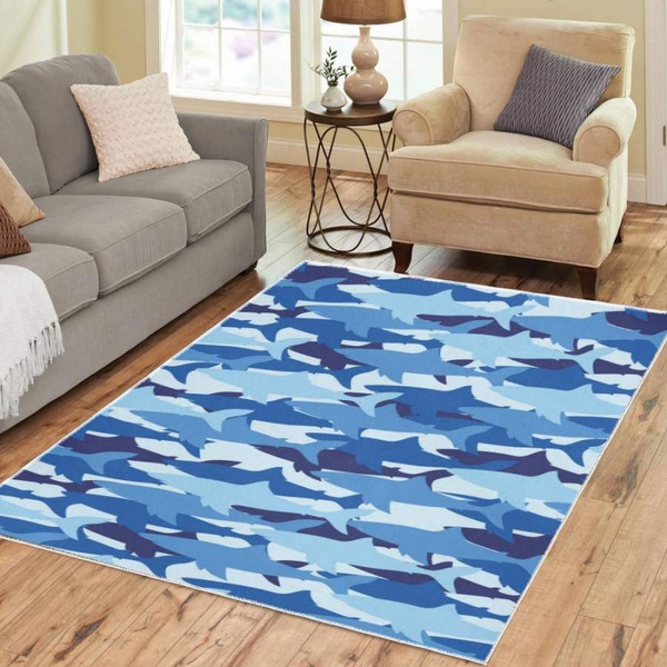 Shark Camouflage Area Rug