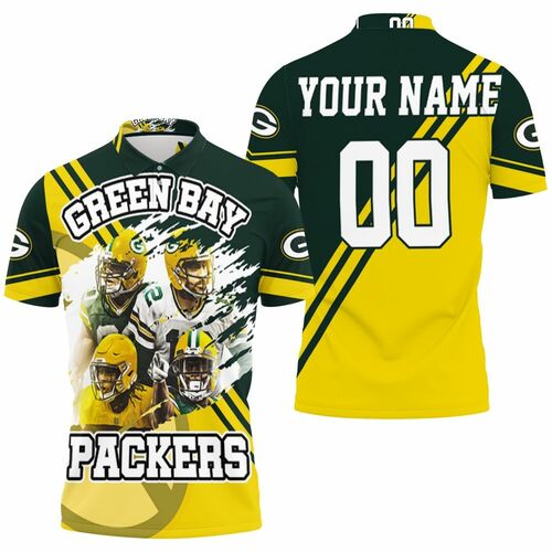 Green Bay Packers Aaron Rodgers 12 Jimmy Graham 80 Aaron Jones 33 Davante Adams 17 For Fans Personalized Polo Shirt A6346 Hoodie Sweater