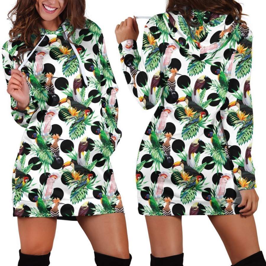 All Over Printing Major Mitchell’s Cockatoo Parrot Hoodie Dress