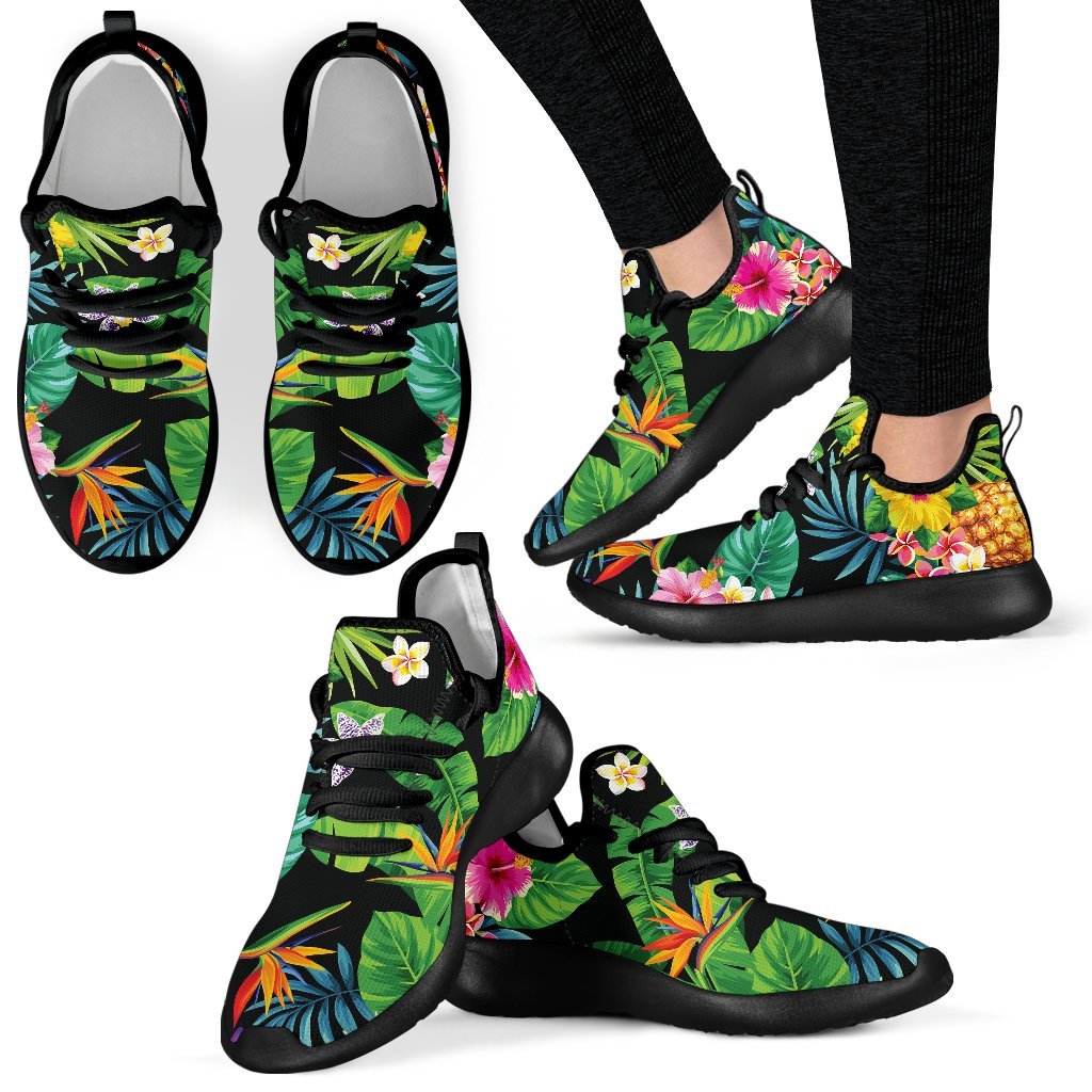 Aloha Hawaiian Tropical Pattern Print Mesh Knit Shoes