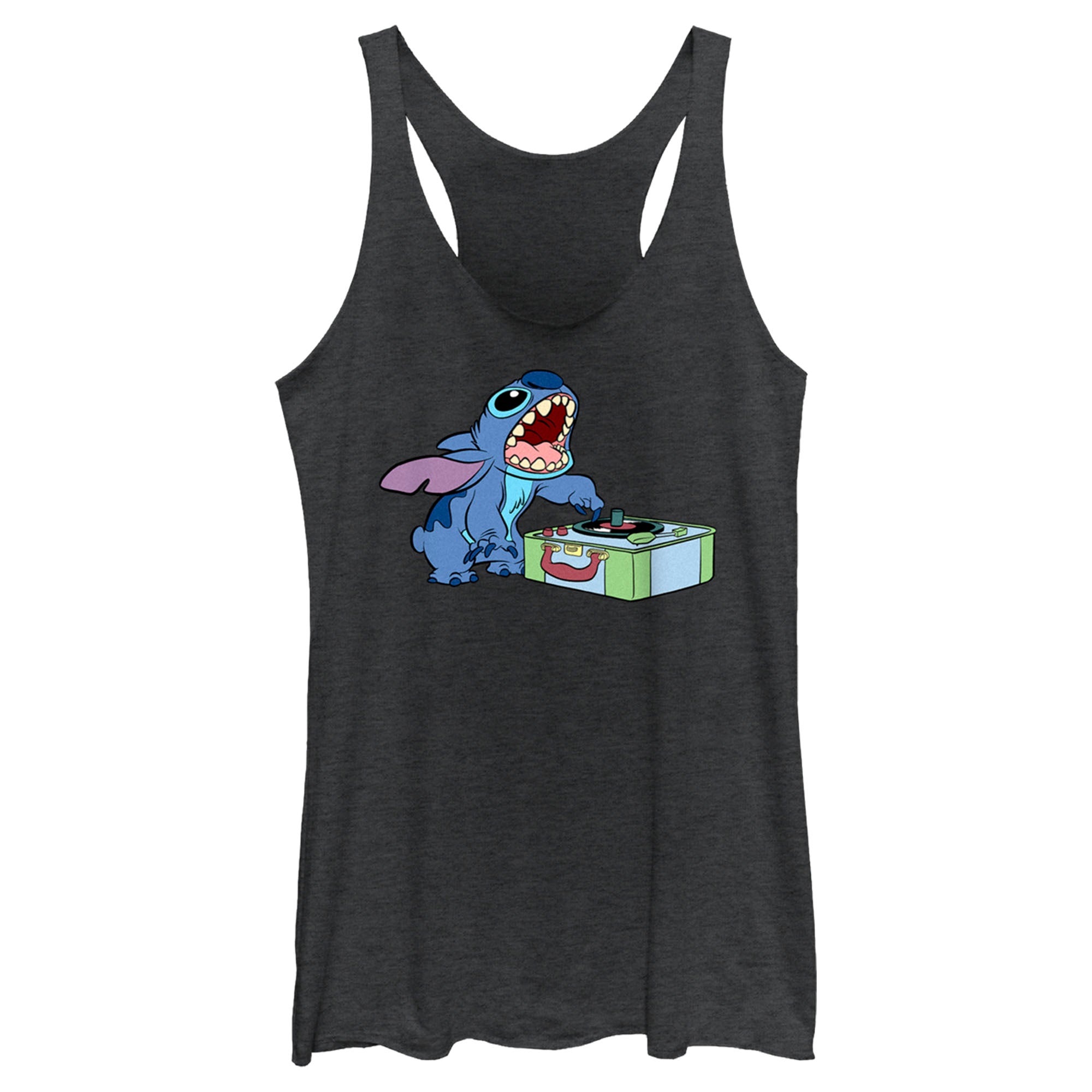 Women’S Lilo & Stitch Record Scratch Racerback Tank Top