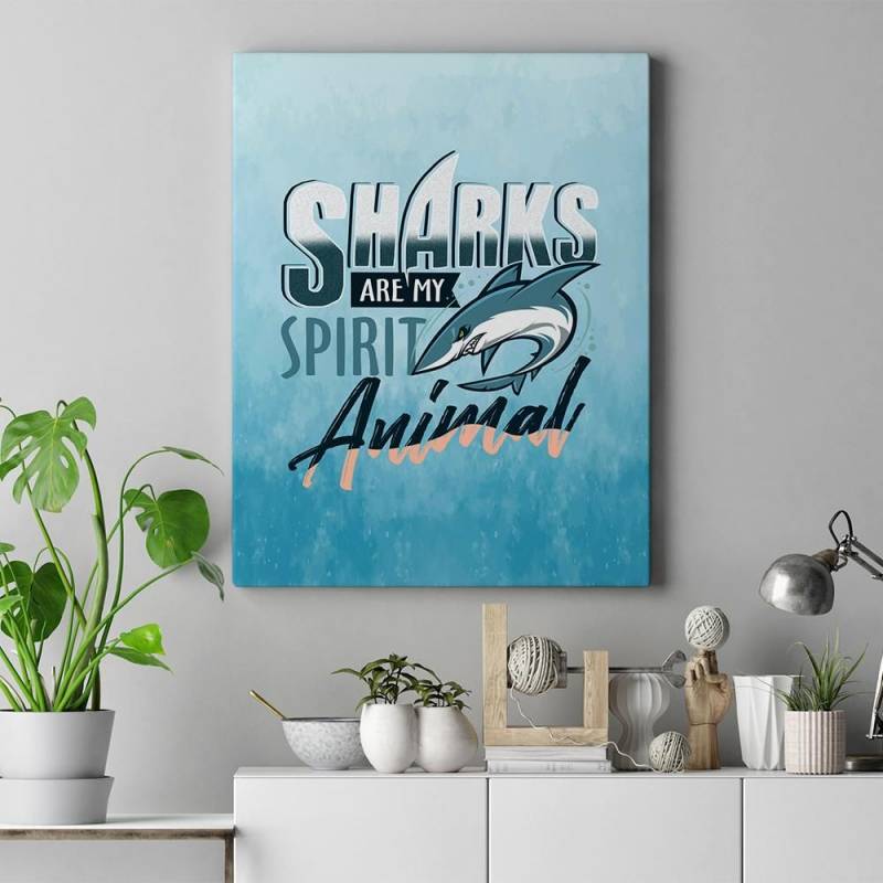 Sharks Are My Spirit Animal Gifts For Shark Lovers Matte Canvas