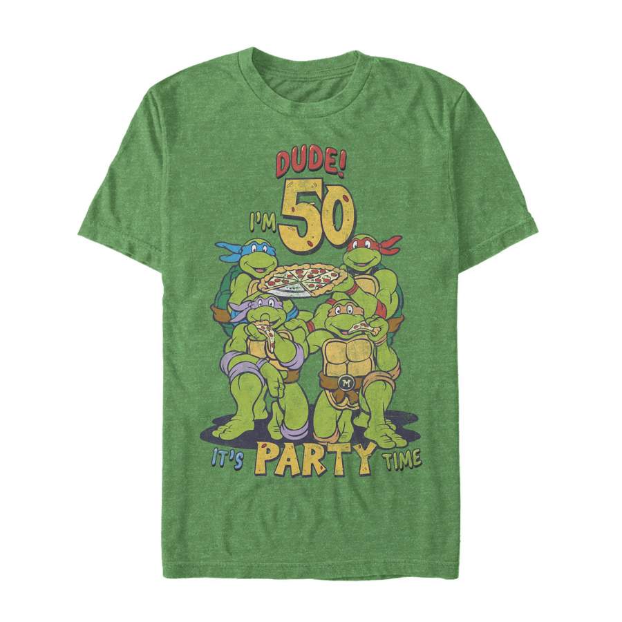 Teenage Mutant Ninja Turtles Men’s 50th Birthday Pizza Party  T Shirt