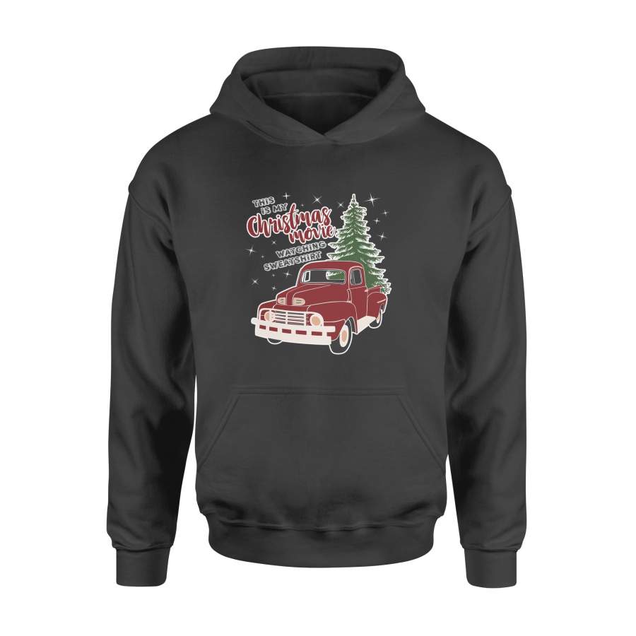 Christmas Movie Watching Hoodie for Adults, Vintage Truck – Standard Hoodie