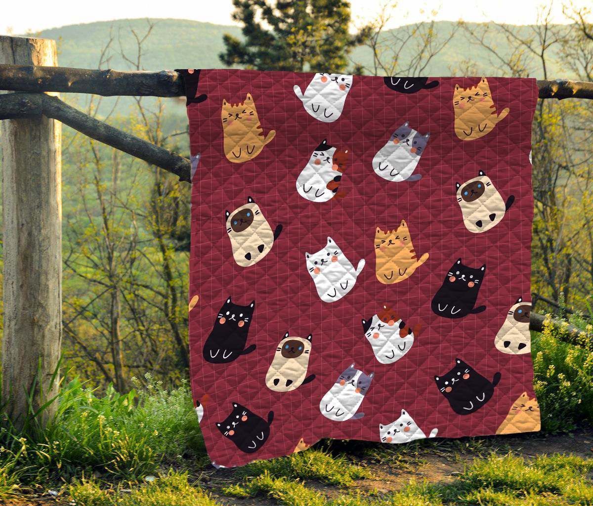 Various Cats Lovely Kitten Quilt Blanket