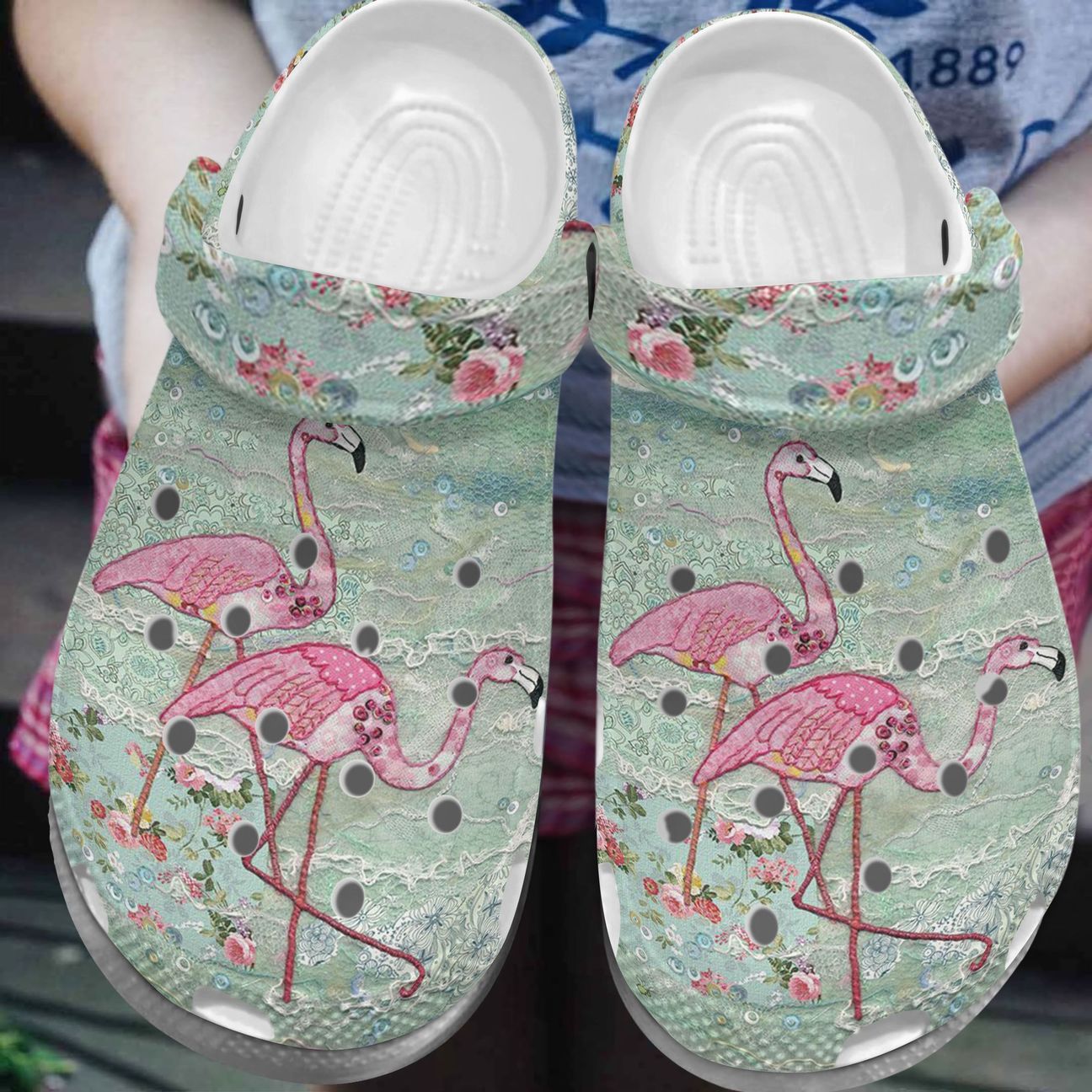 Flamingo Couple Personalized Clog, Custom Name, Text, Color, Number Fashion Style For Women, Men, Kid, Print 3D