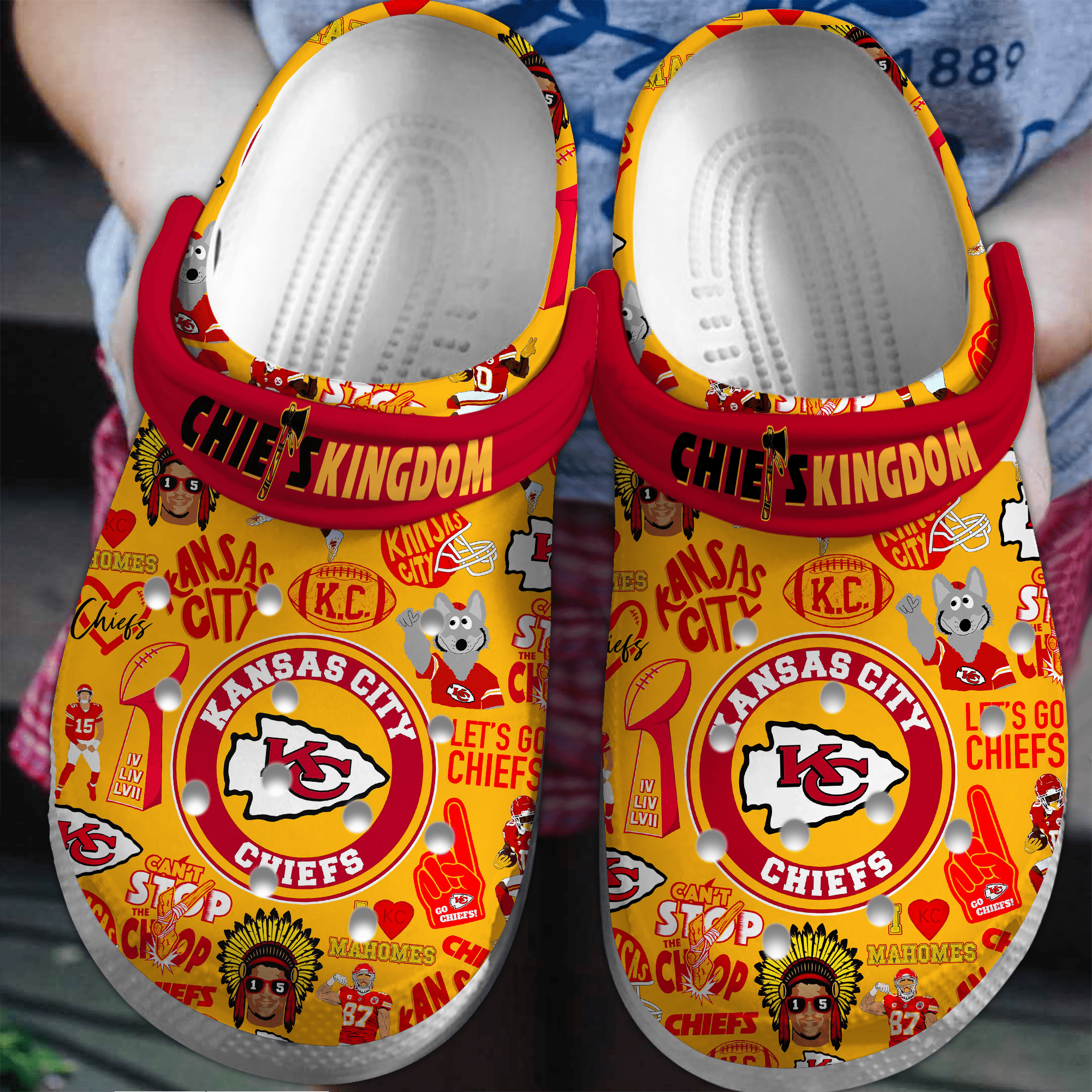 Kansas City Chiefs NFL Sport Crocss Crocband Clogs Shoes Comfortable For Men Women and Kids