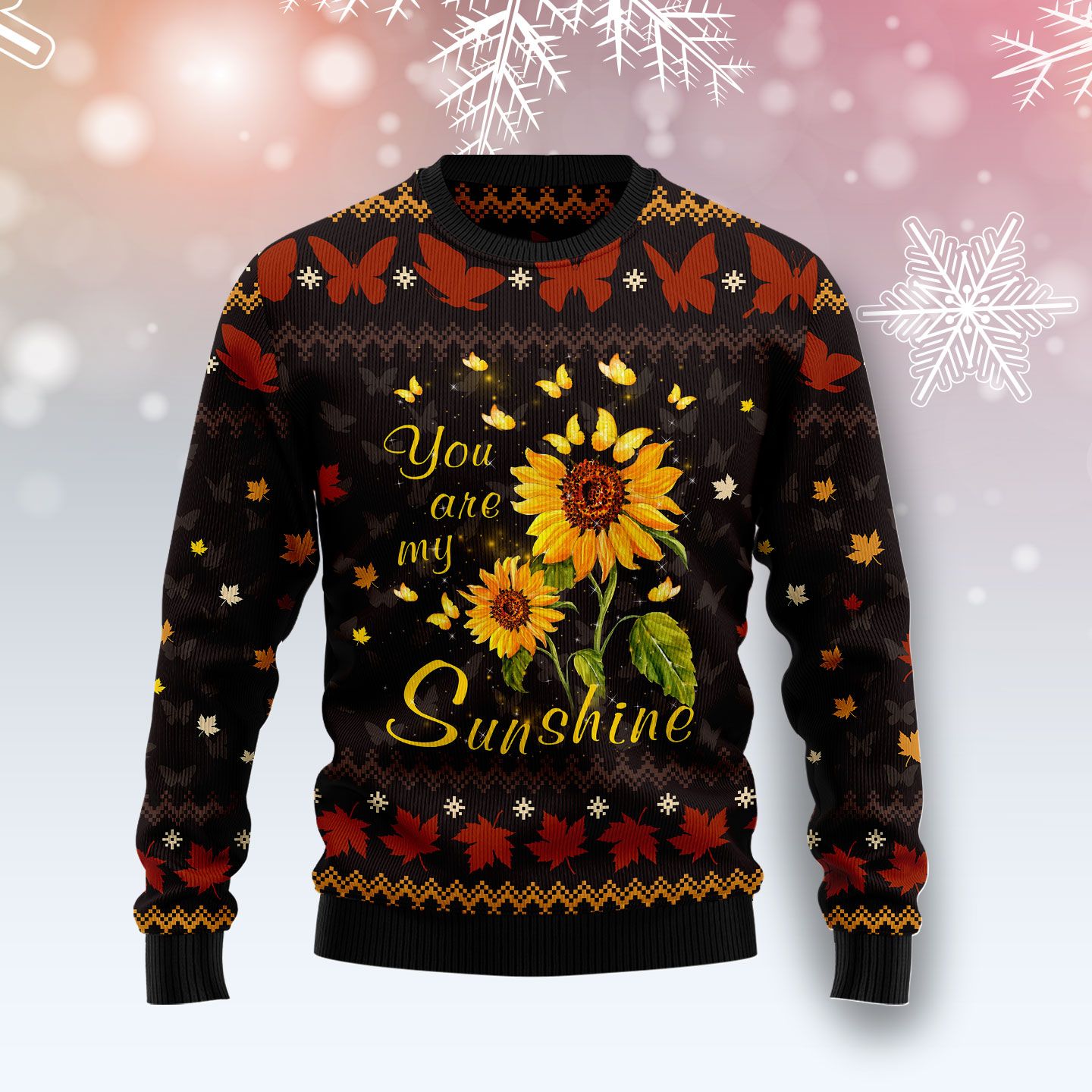 Butterfly Sunshine Ugly Christmas Sweater | For Men & Women | Adult | Us5033