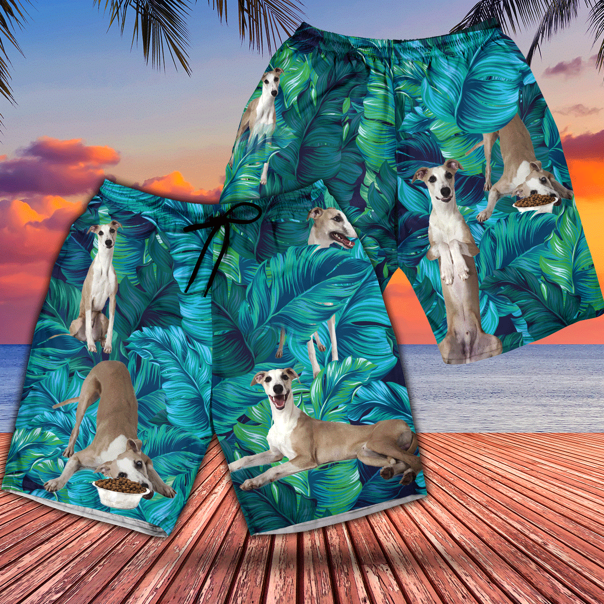 Whippet Dog Lovers Gift Hawaii Shorts Ha49095