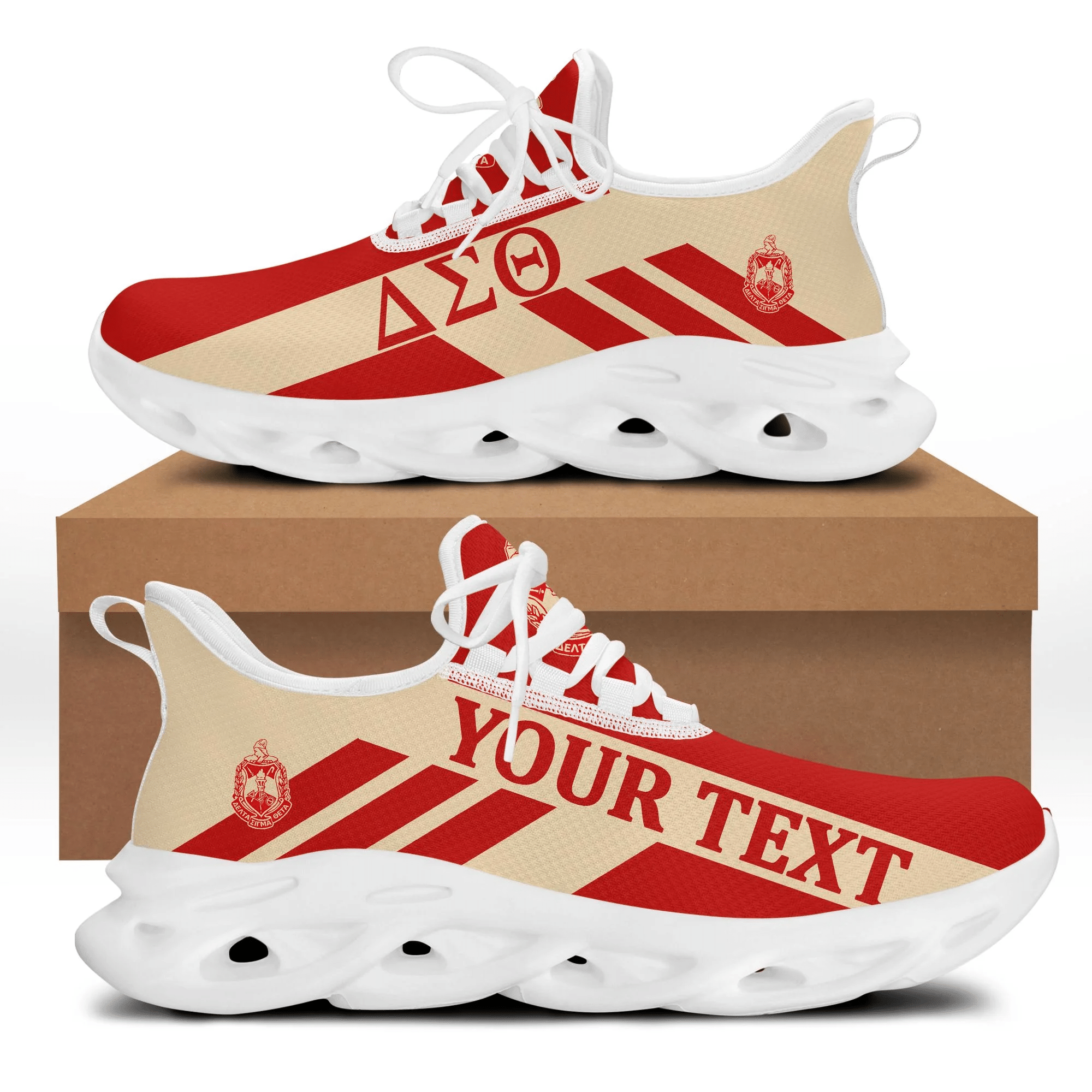 Wonder Print Footwear – Personalized Delta Sigma Theta Stripe Style Clunky Sneakers Lt10