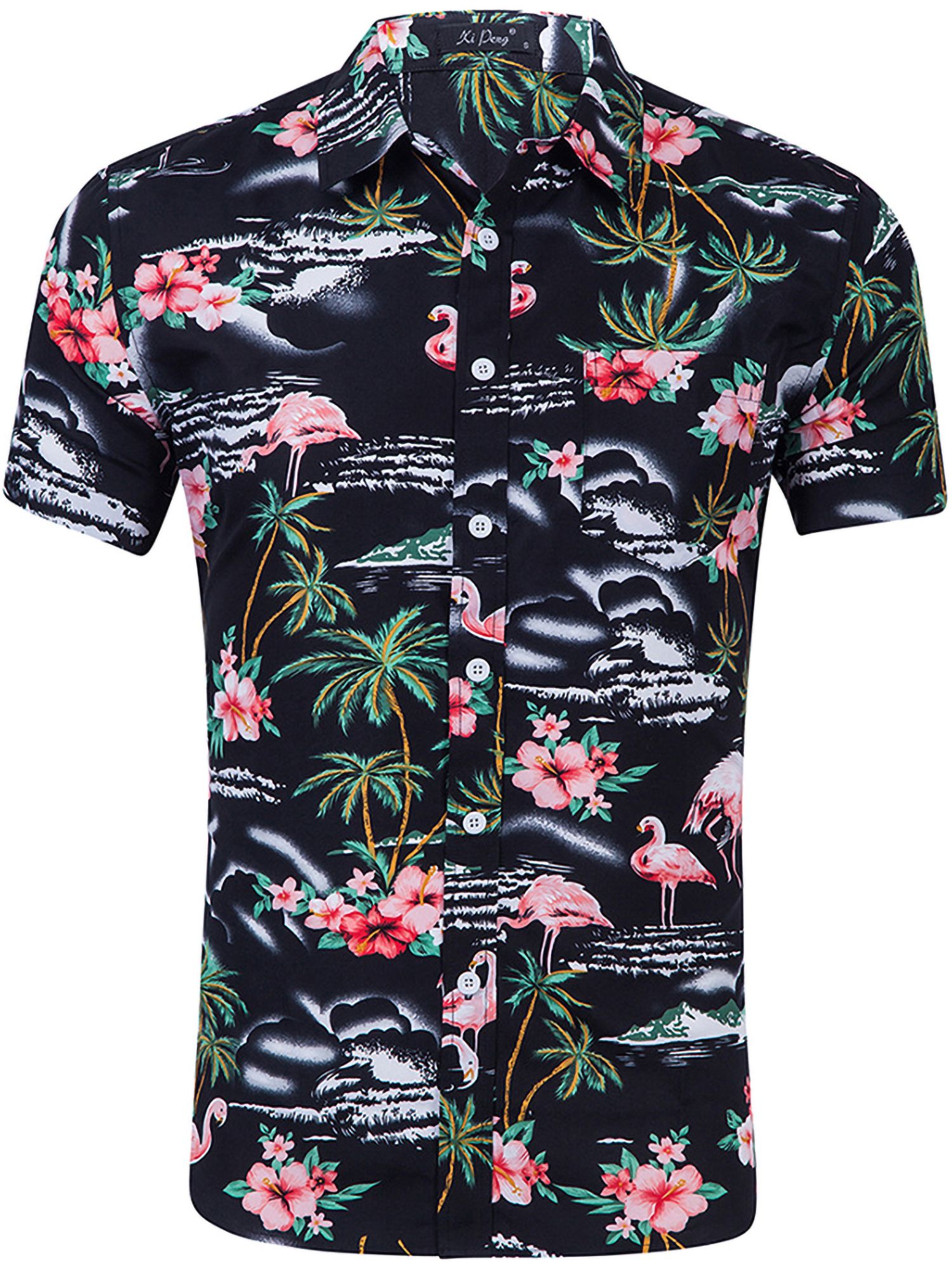 Hibiscus Floral Black Unique Design Hawaii Shirt Ha14530