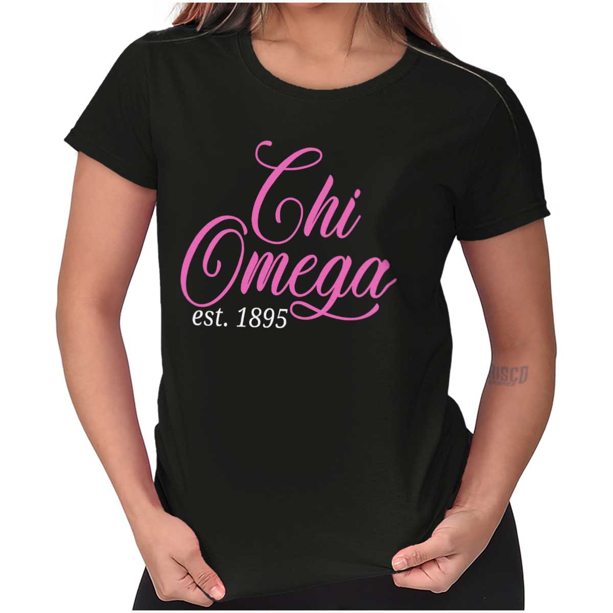 Chi Omega Lady Ladies T Shirt