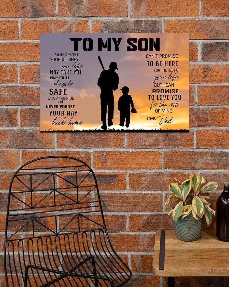 Father’s Day Gift �Baseball dad to my son, never forget your way back home Canvas #H