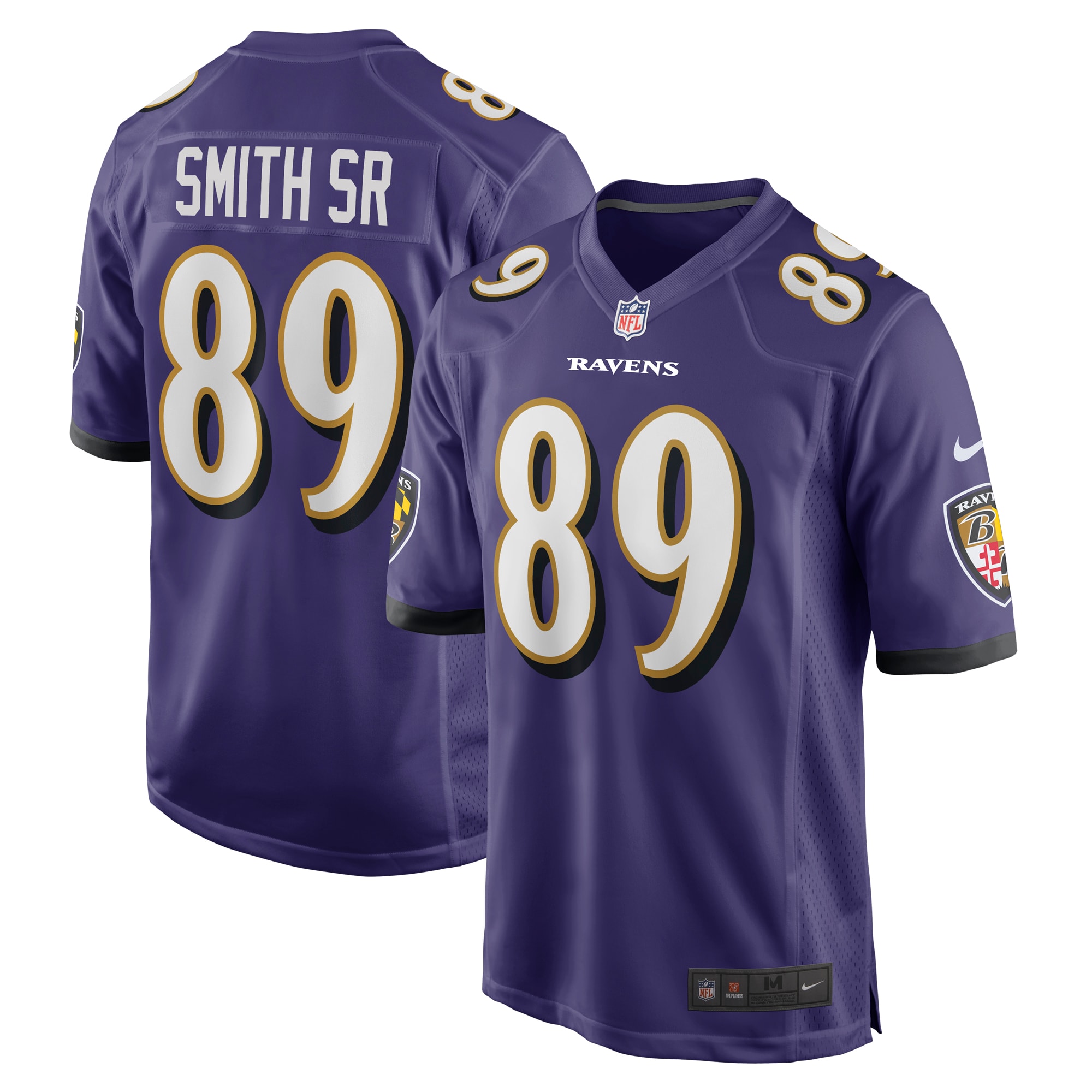 Men’s Baltimore Ravens Steve Smith Sr. Purple Retired Player Game Jersey