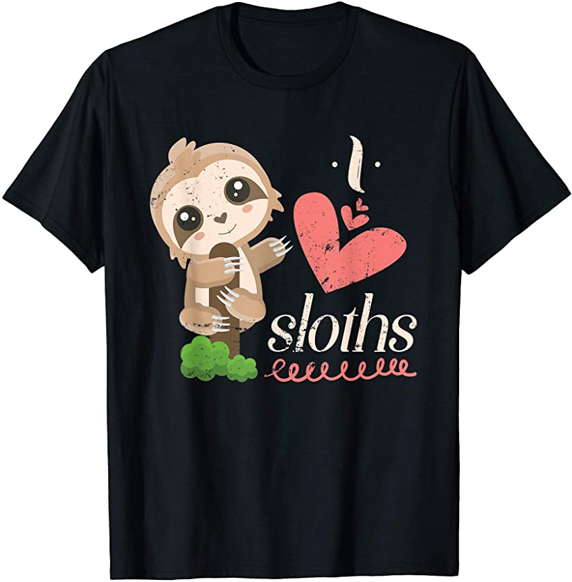 Sloth Animal Lover Valentines Day Gift Cute Sloth T-Shirt