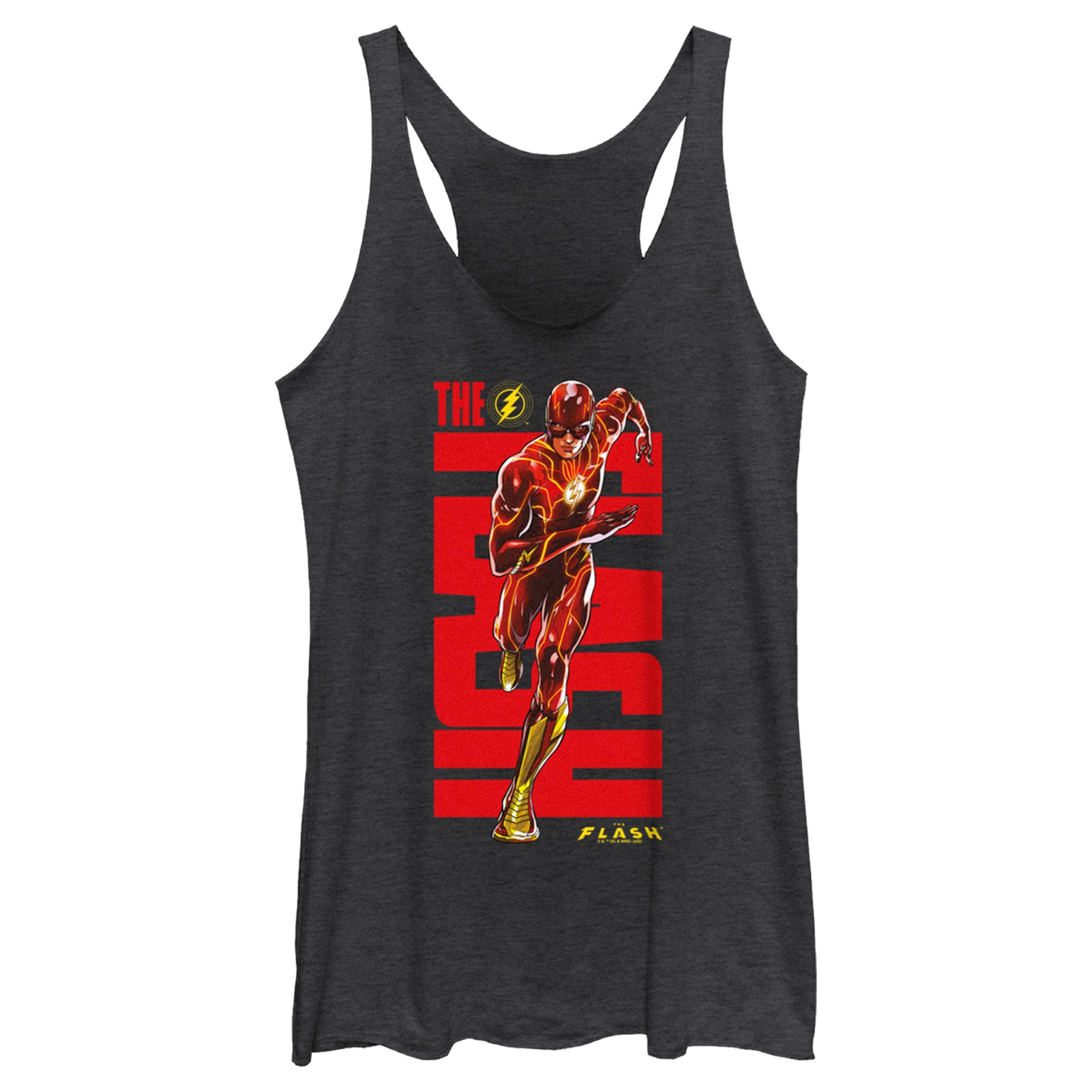 Women’S The Flash Speedster Bold Red Logo Racerback Tank Top