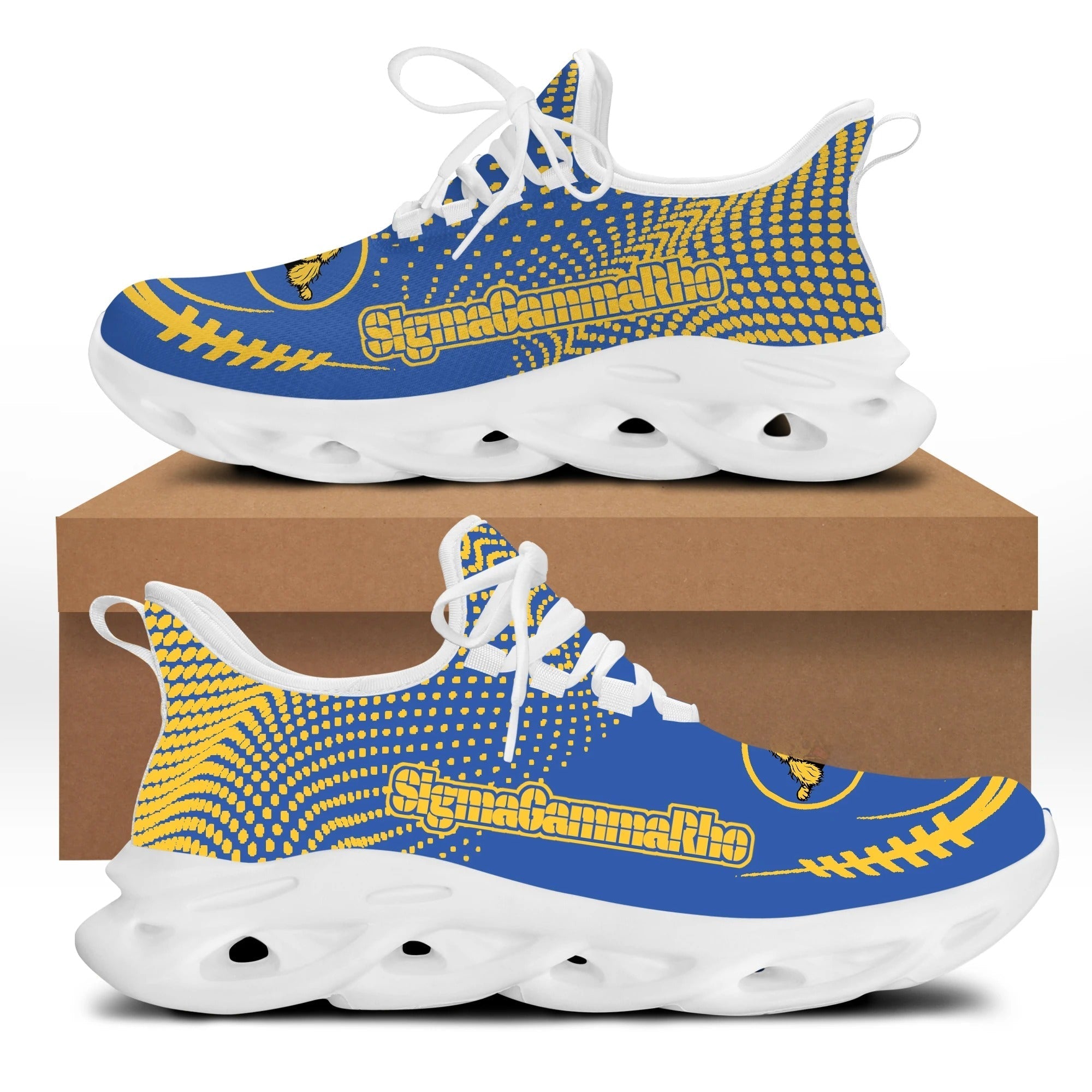 Wonder Print Footwear – Sigma Gamma Rho Yellow Dots Clunky Sneakers Lt10