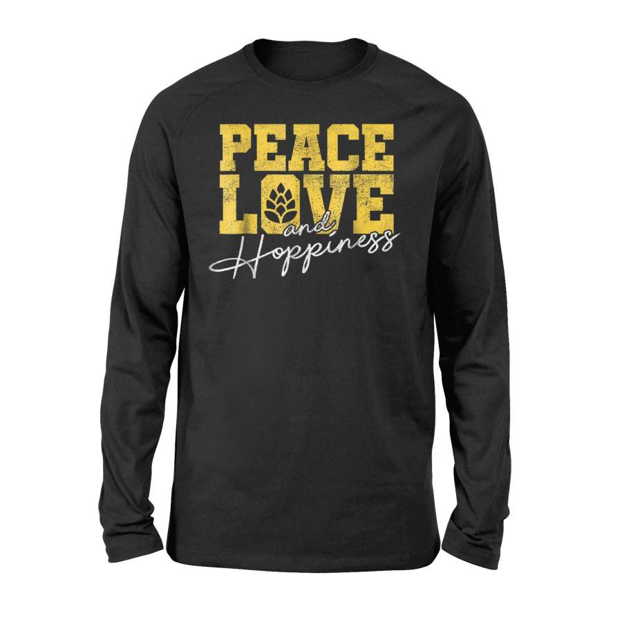 Craft Beer Peace Love Hoppiness Ipa Long Sleeve T-Shirt