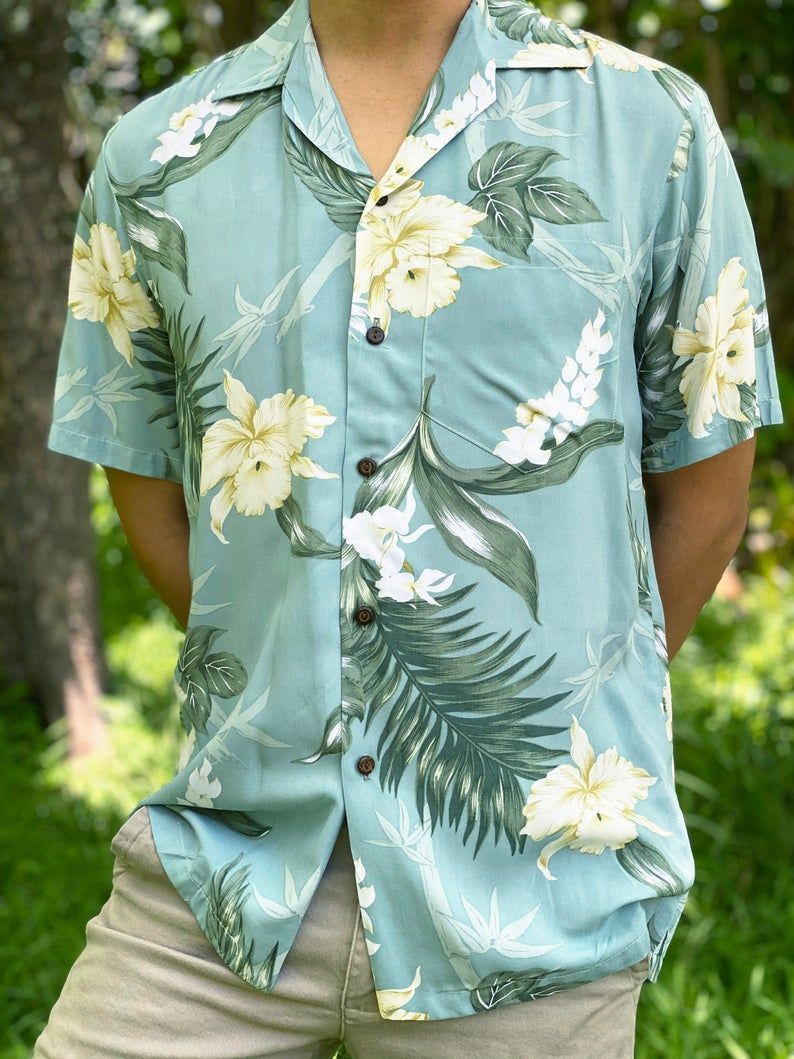 Bamboo Ginger Floral Hawaii Aloha Shirt Cool Men Ha67445