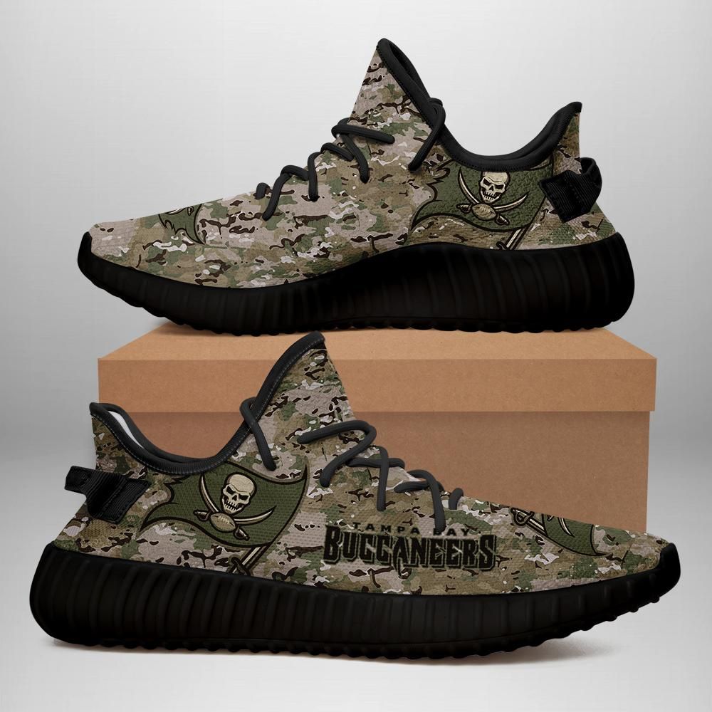 Tampa Bay Buccaneers U.S. Military Camouflage Unisex Sneaker Football Custom Shoes Tampa Bay Buccaneers Yeezy Boost 350