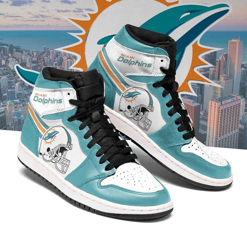 Miami Dolphins 1 Unisex Air Jordan Custom Sneaker