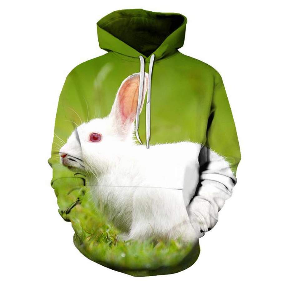 Cute Rabbit 3D – Sweatshirt, Hoodie, Pullover