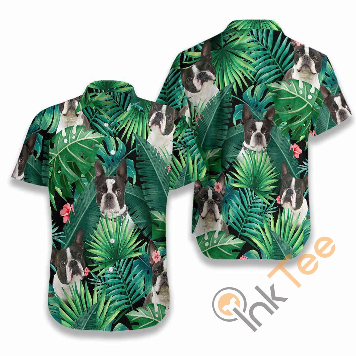 Tropical Boston Terrier Hawaii Shirts Ha58599