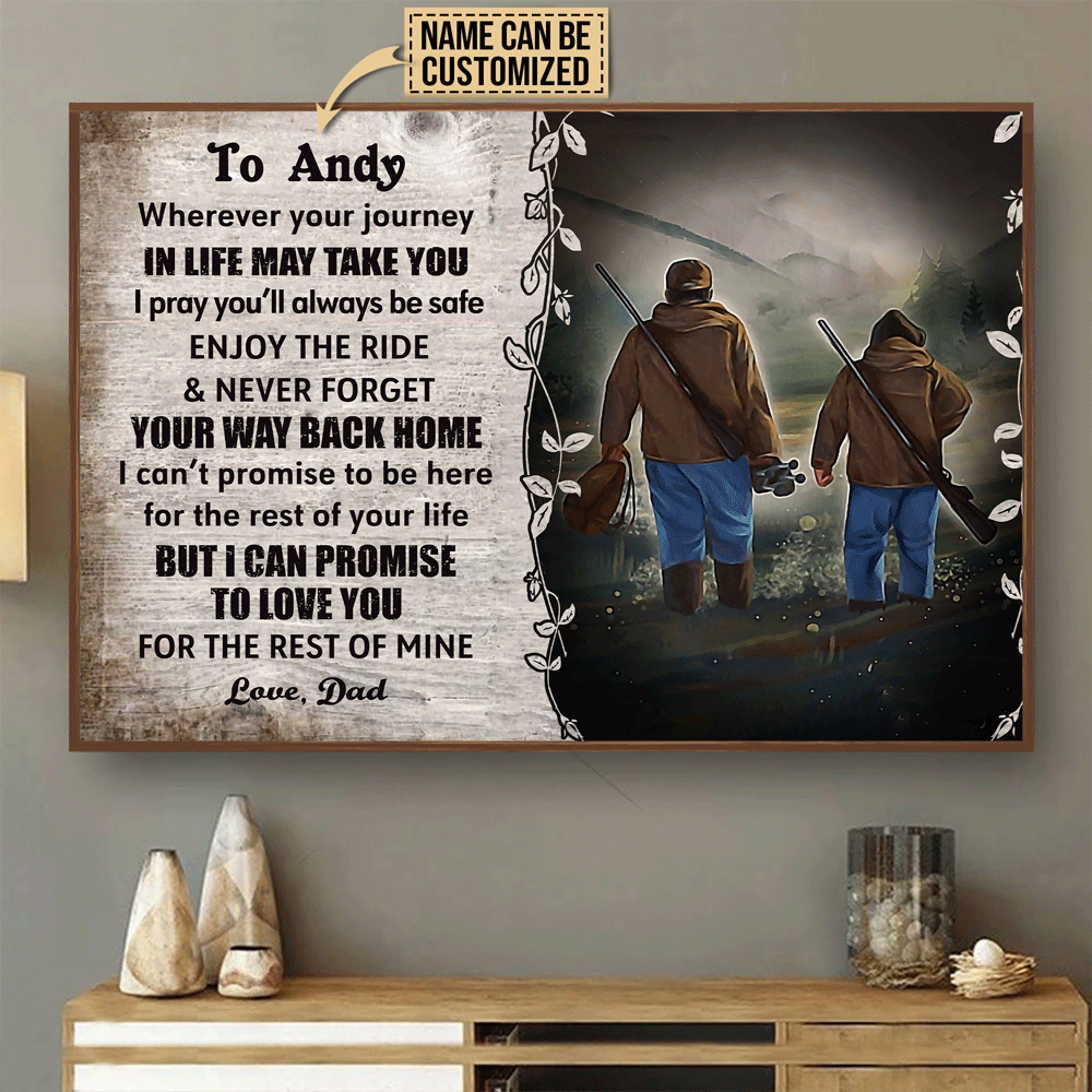 Aeticon Gifts Personalized Hunting Wherever Your Journey Canvas Mom Dad Gift Home Decor