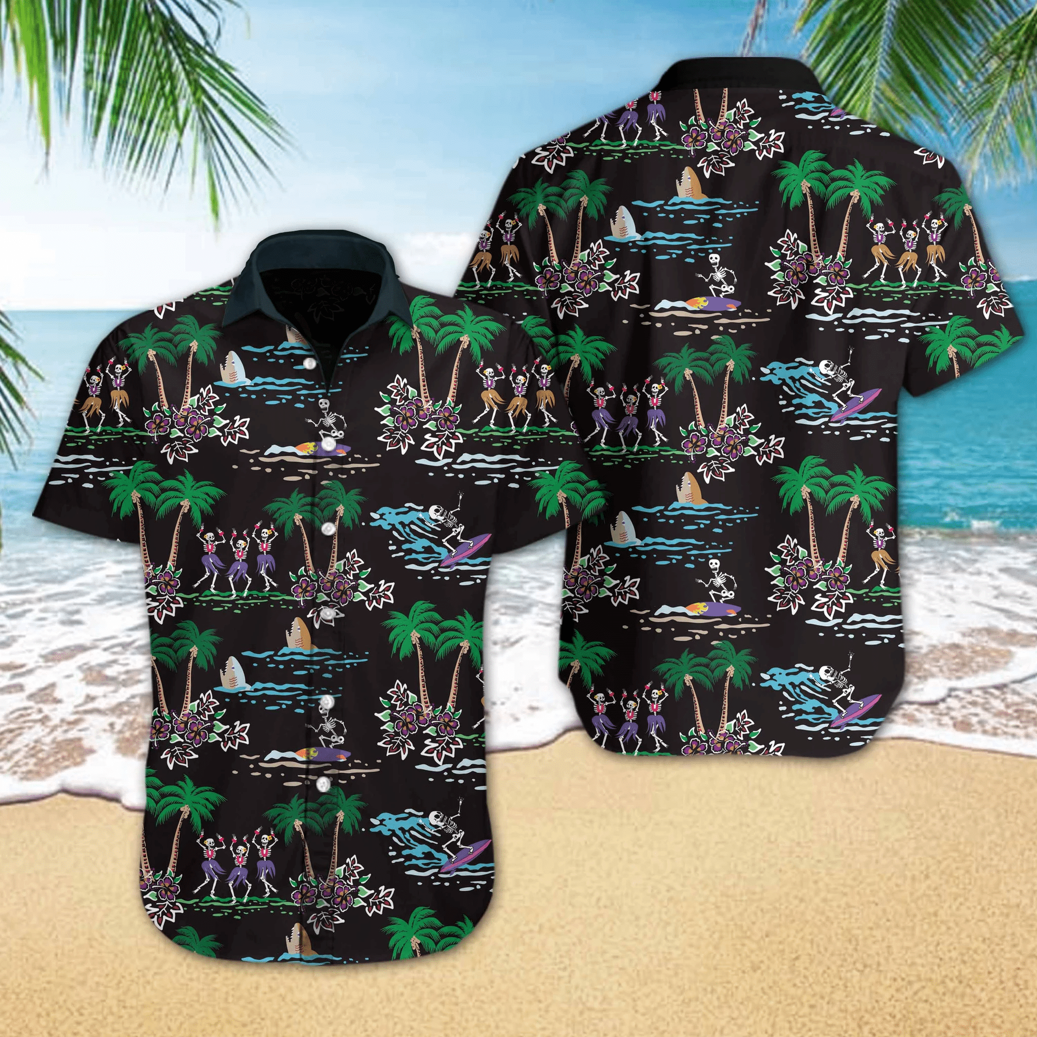 Discover Cool Hawaii Aloha Shirts Skeleton Beach Ha93834