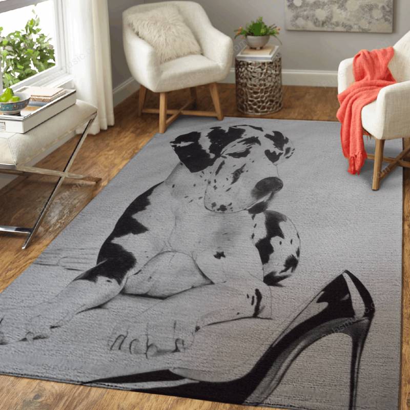 Great Dane with shoe - Pop Art Area Rug Carpet